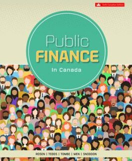 Test Bank for Public Finance in Canada 6th by Harvey Rosen Download